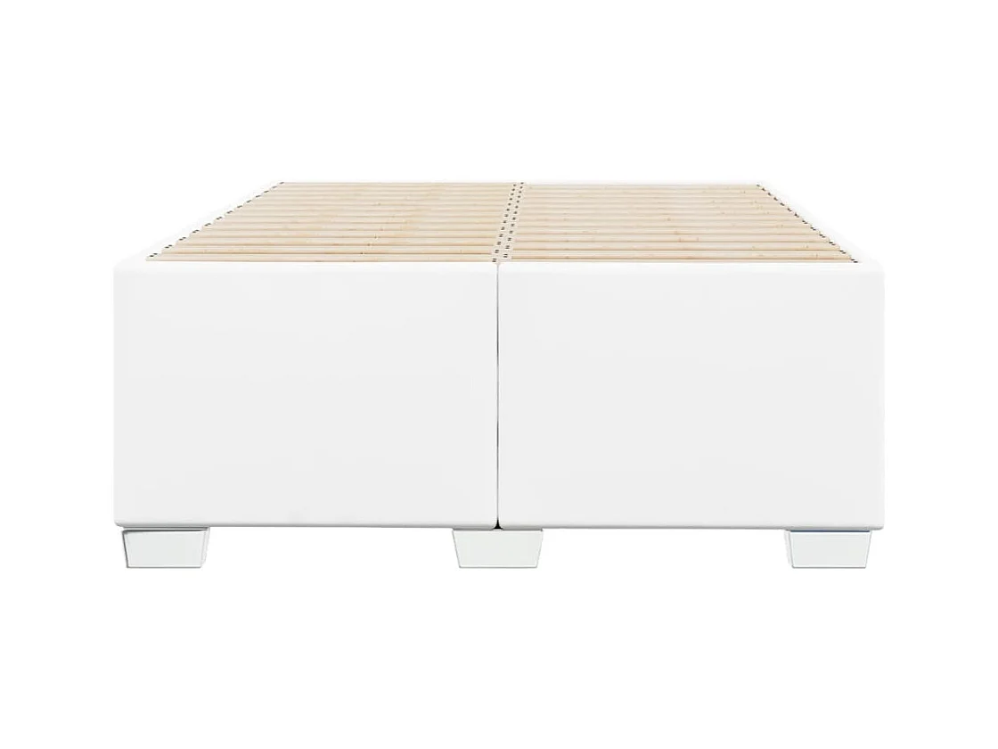 Estructura de cama sin colchón blanca 120x190 cm símil piel