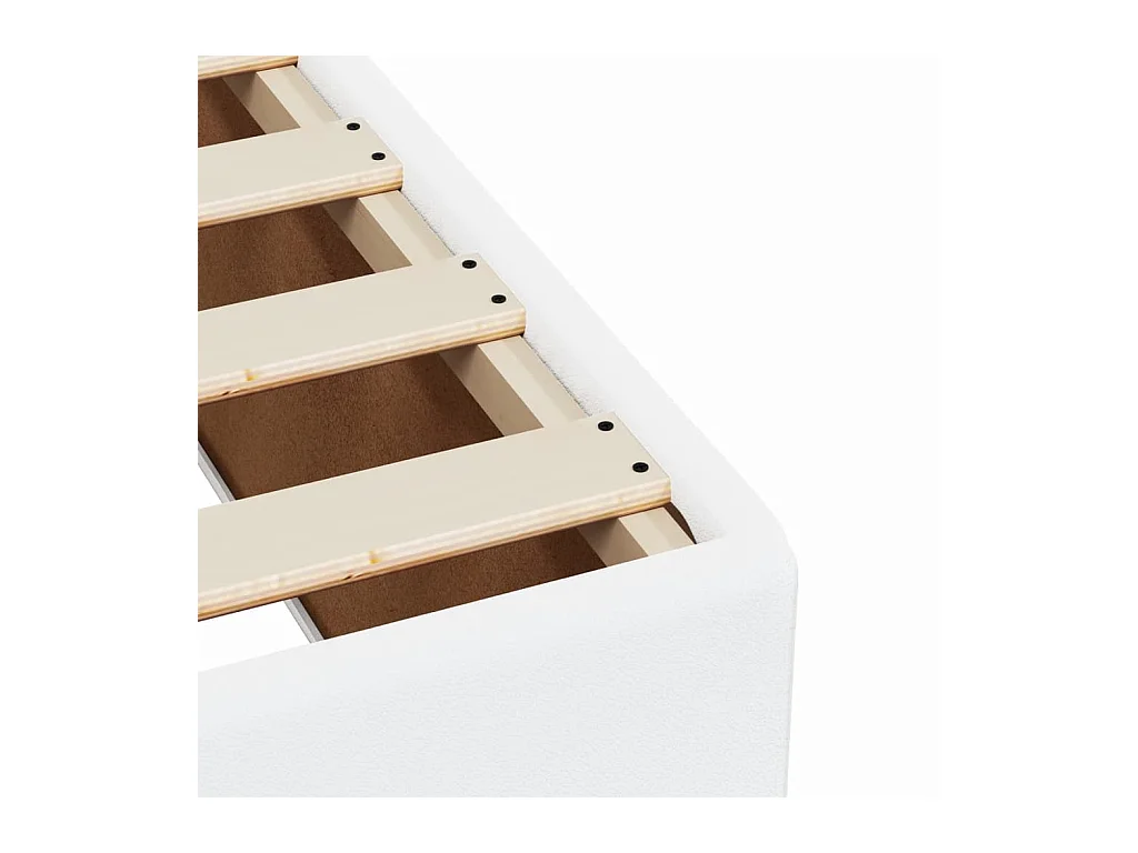 Estructura de cama sin colchón blanca 120x190 cm símil piel