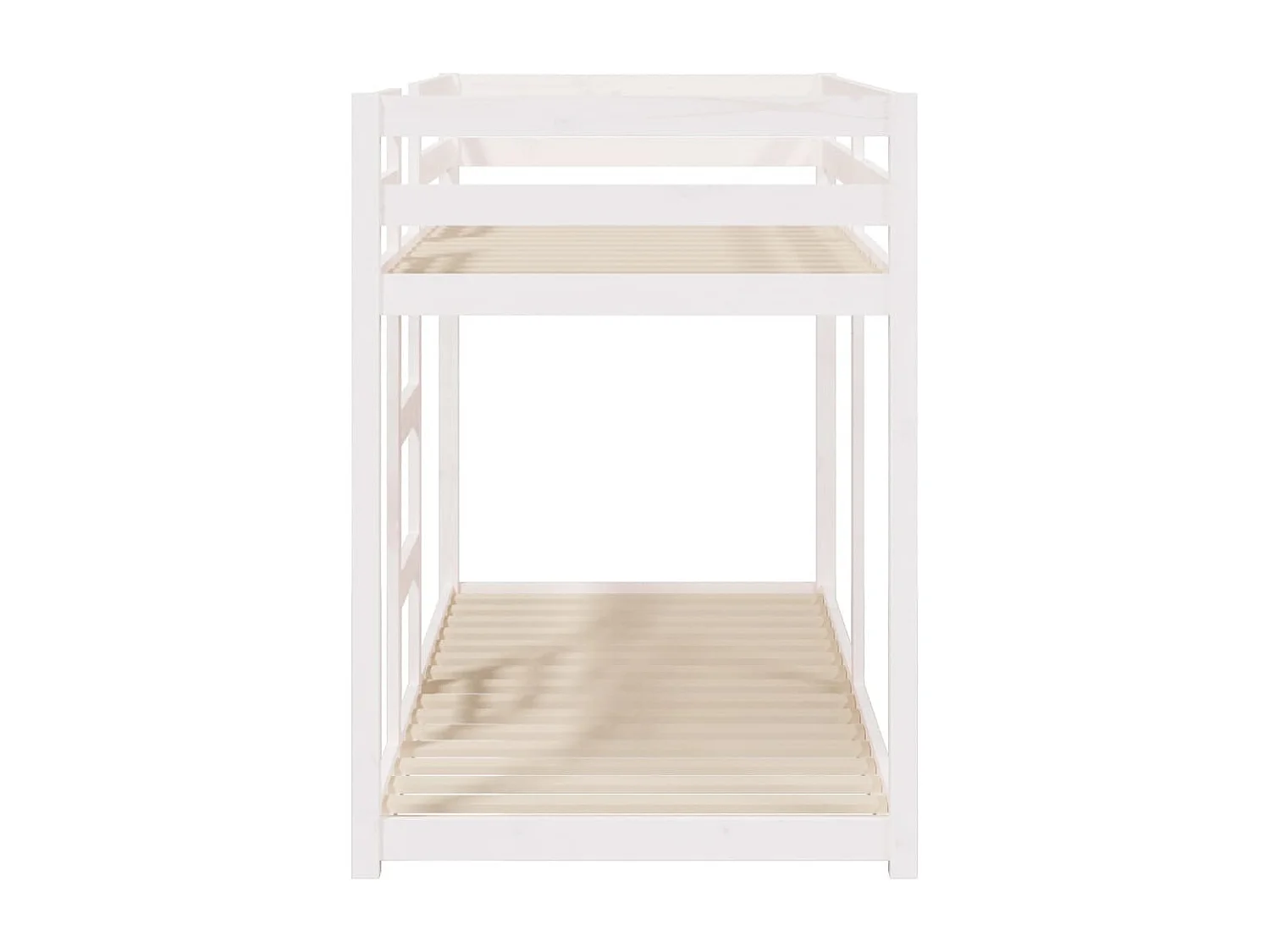 Lit superposé sans matelas blanc 75x190 cm bois de pin massif