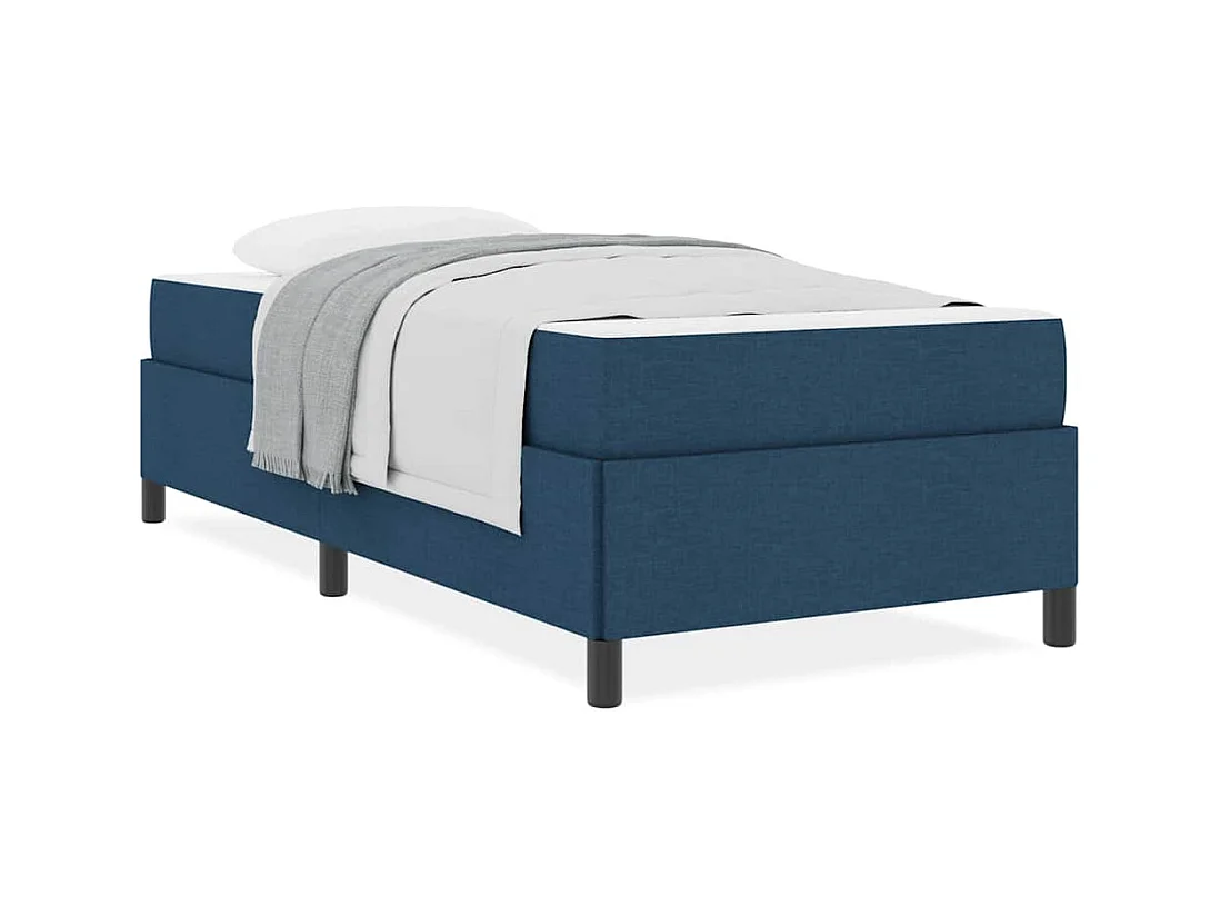 Blauw en zwart boxspringbed 90 x 200 cm