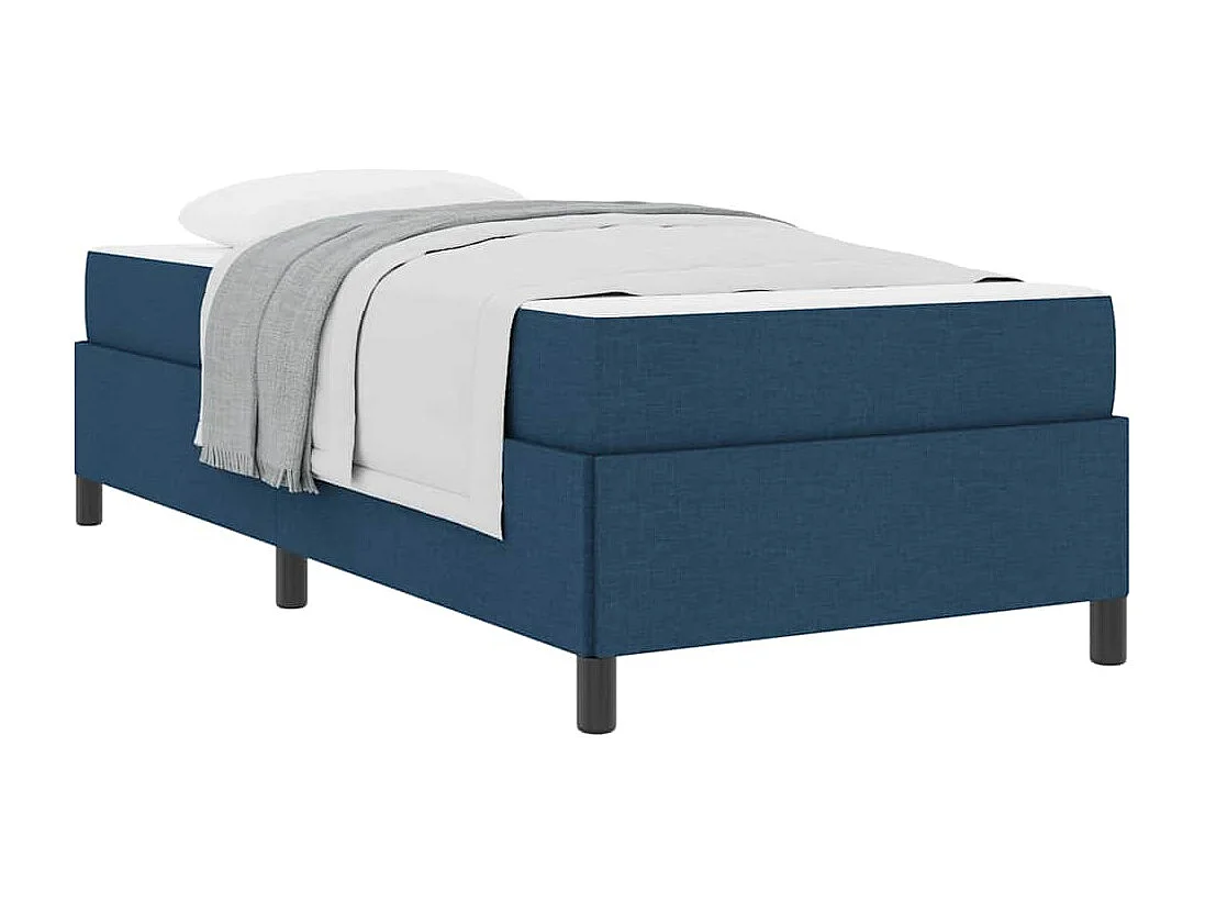 Lit à ressorts Bleu et Noir 90 x 200 cm