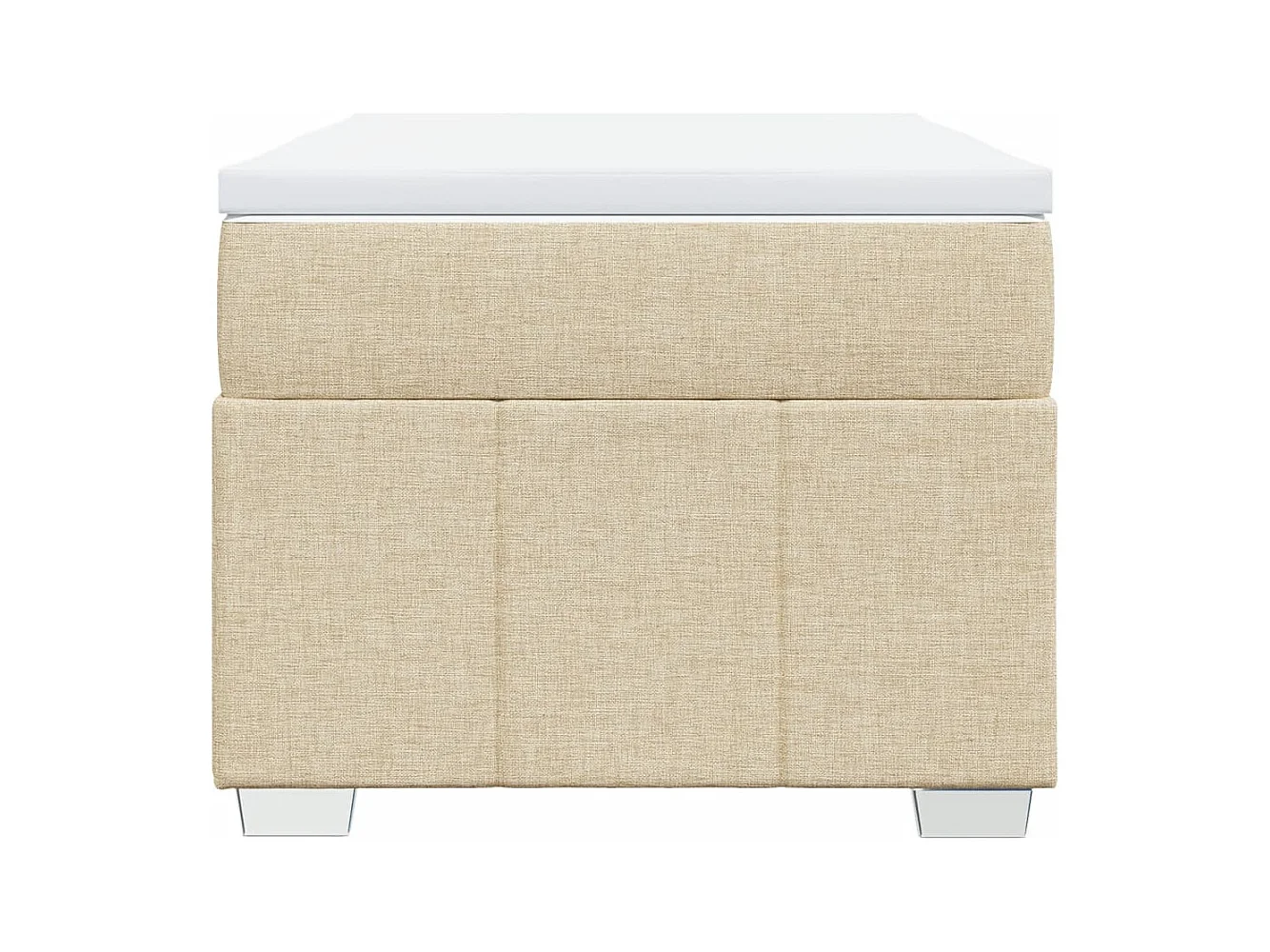 Lattenbodem met matras Crème 90x200 cm Stof