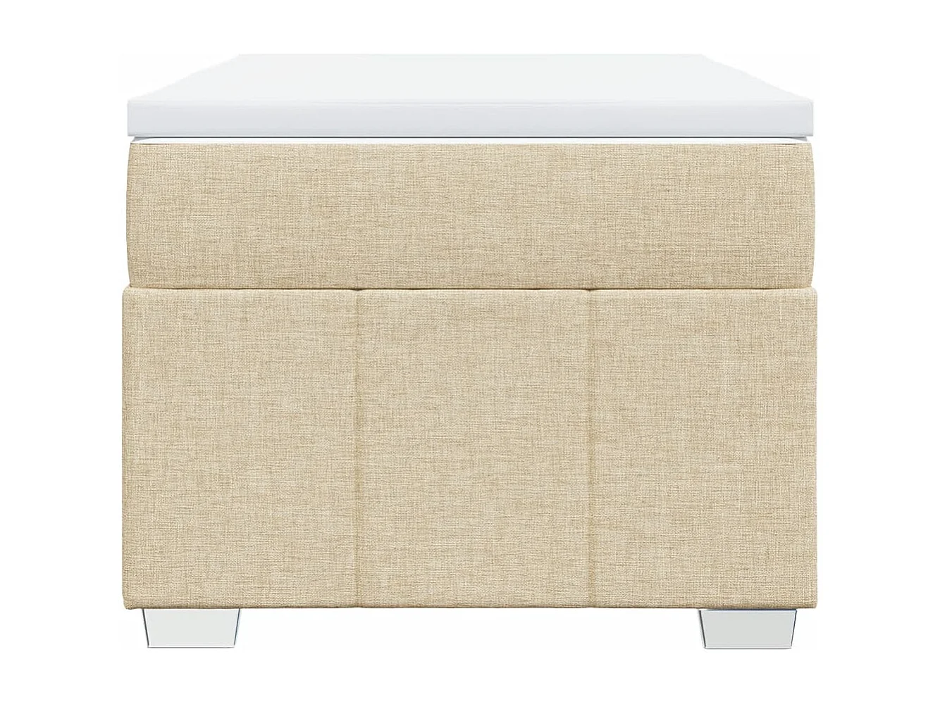 Lattenrost mit Matratze Creme 90x200 cm Stoff