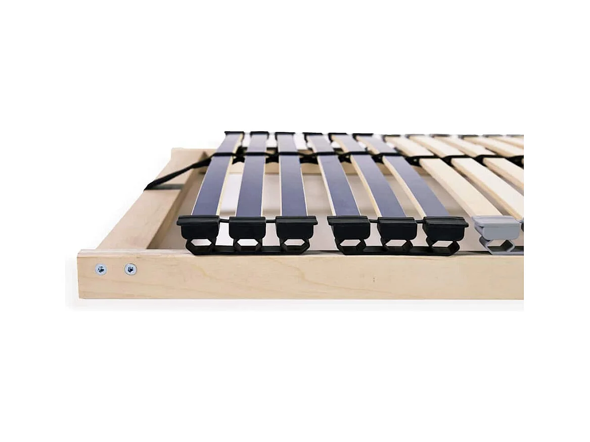 Somier de láminas Marrón 140 x 190 cm Madera maciza de haya