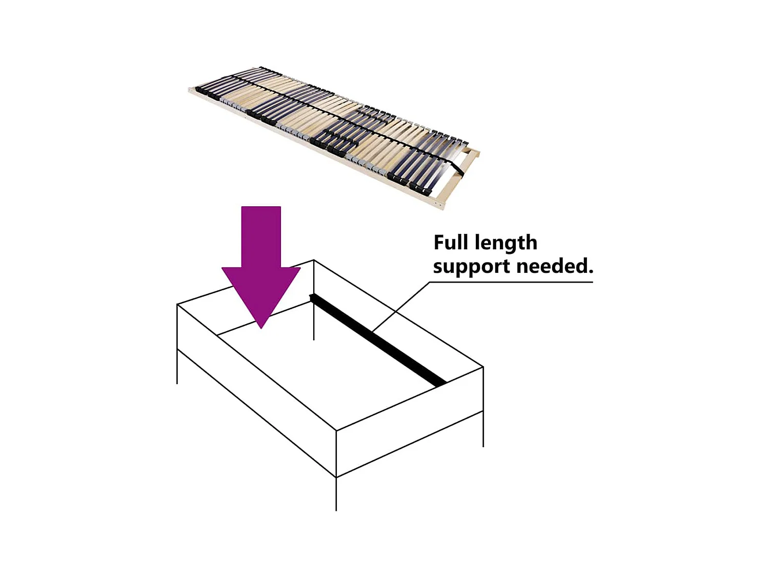 Somier de láminas Marrón 140 x 190 cm Madera maciza de haya