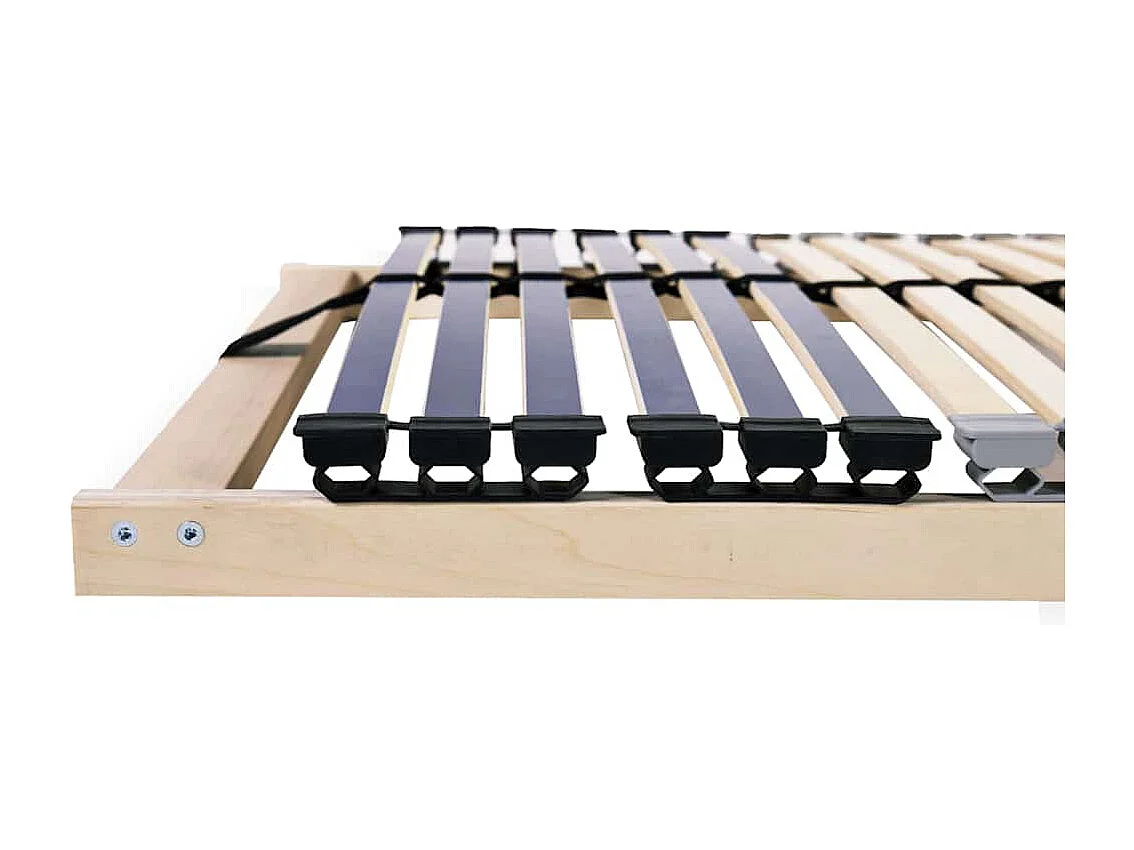 Rete a doghe Marrone 140 x 190 cm Legno massello di faggio