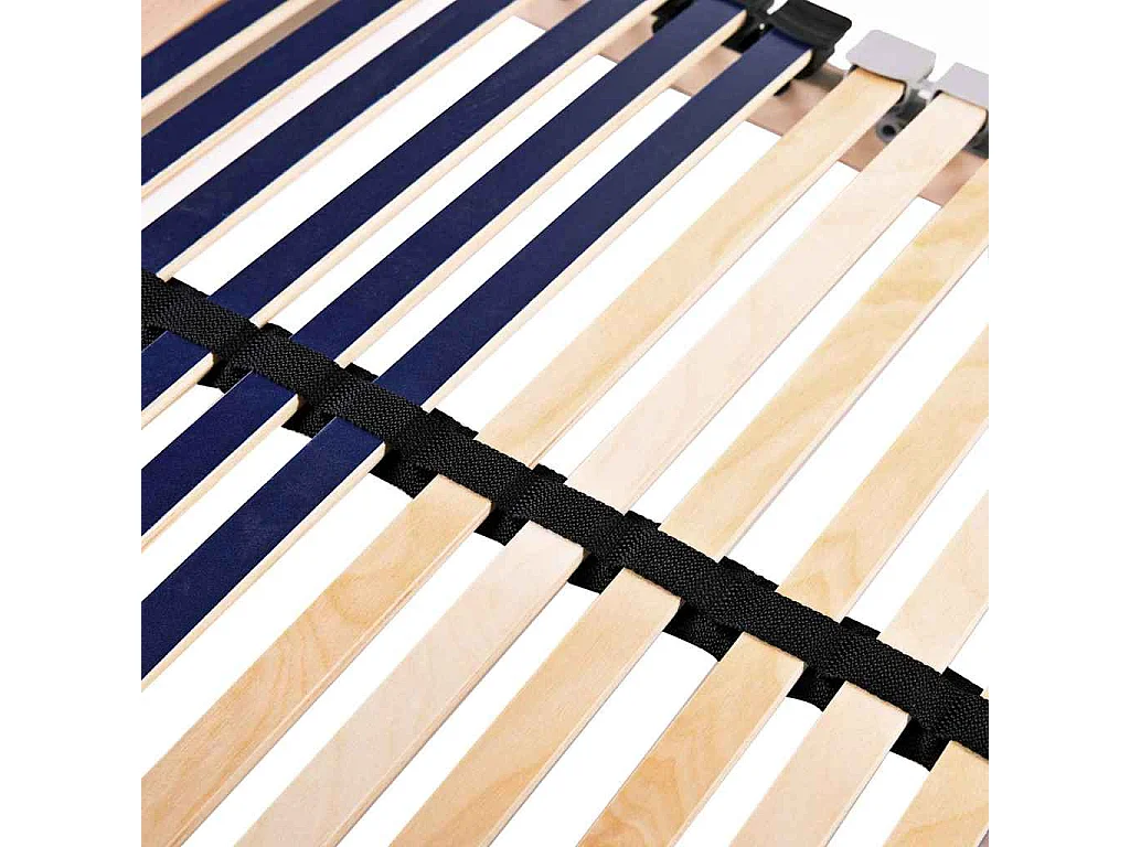 Rete a doghe Marrone 140 x 190 cm Legno massello di faggio