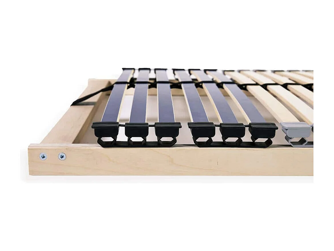 Rete a doghe Marrone 140 x 190 cm Legno massello di faggio