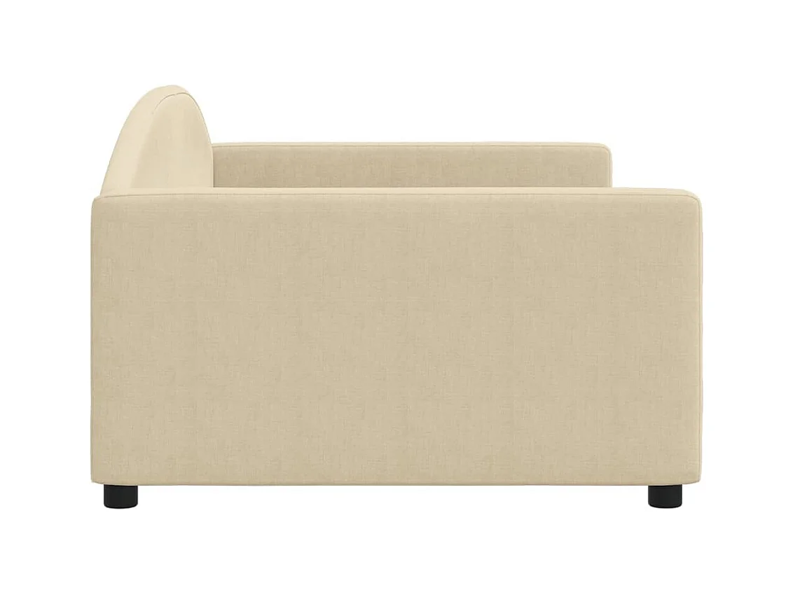 Lit de repos crème 100x200 cm tissu