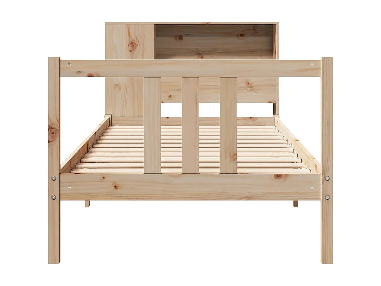 Lit bibliothèque sans matelas 90x190 cm bois de pin massif