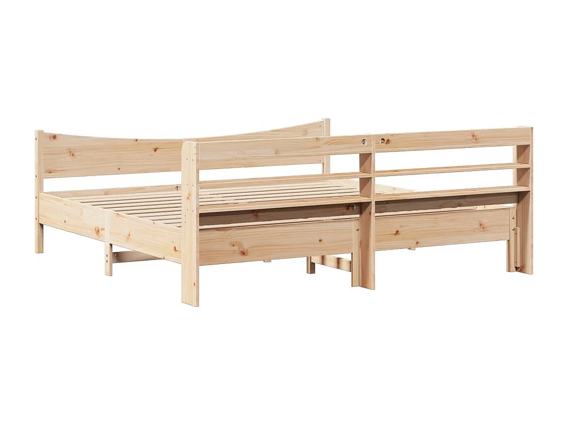 Bedframe met hoofdbord 180x200 cm massief grenenhout