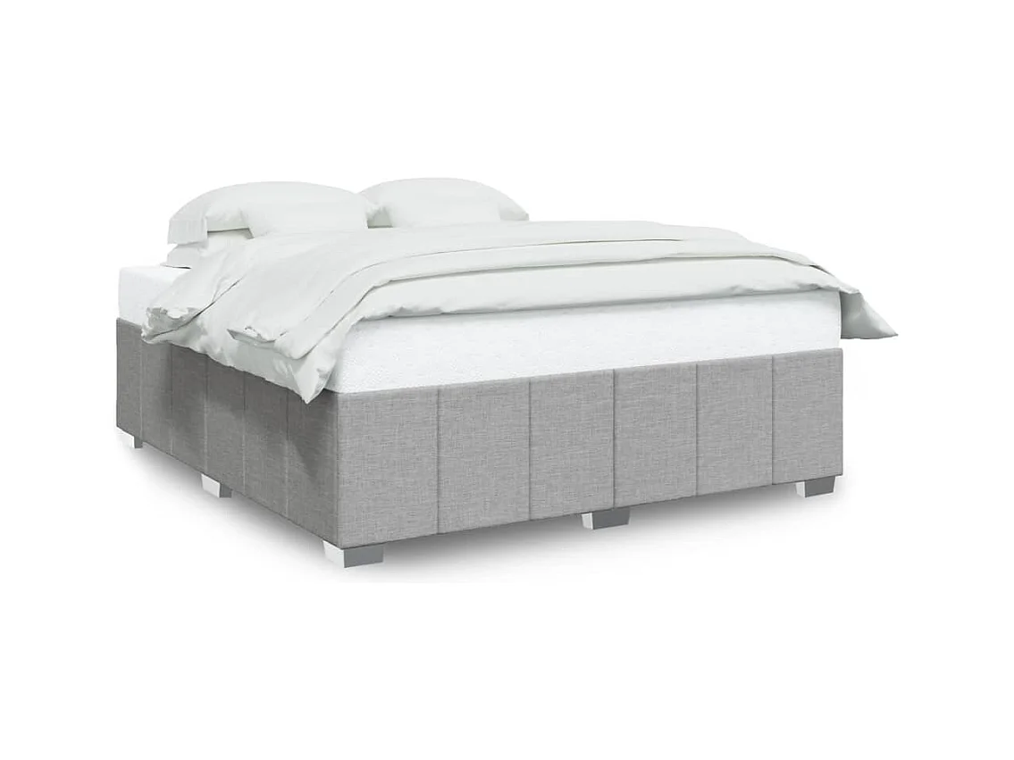 Bedframe zonder matras lichtgrijs 180x200 cm stof