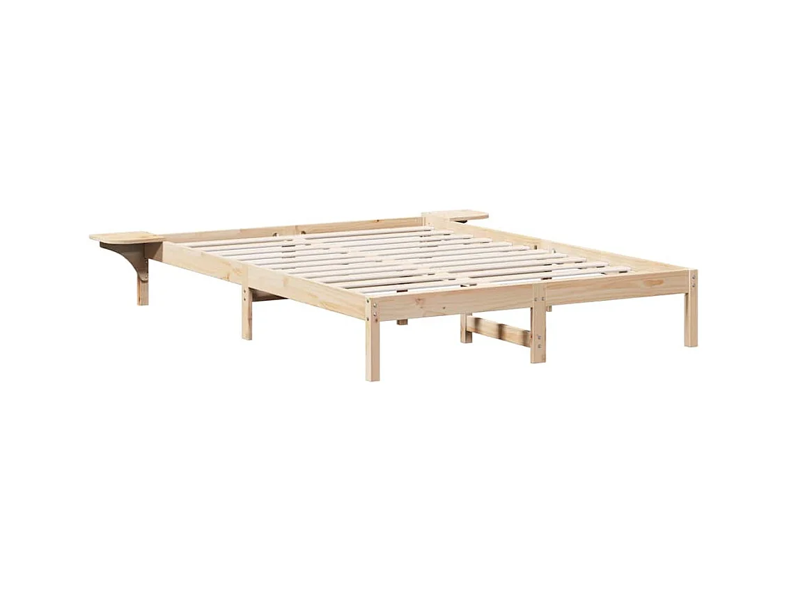 Bedframe met nachtkastjes Bruin 150 x 200 cm Bruin