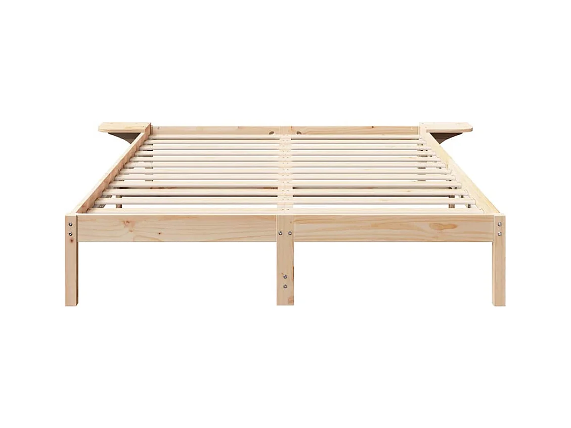 Bedframe met nachtkastjes Bruin 150 x 200 cm Bruin