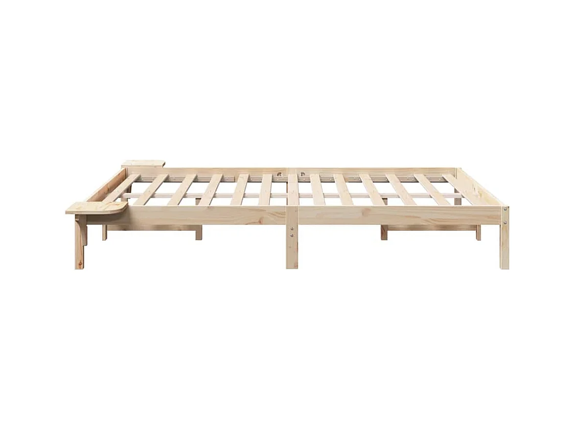 Bedframe met nachtkastjes Bruin 150 x 200 cm Bruin