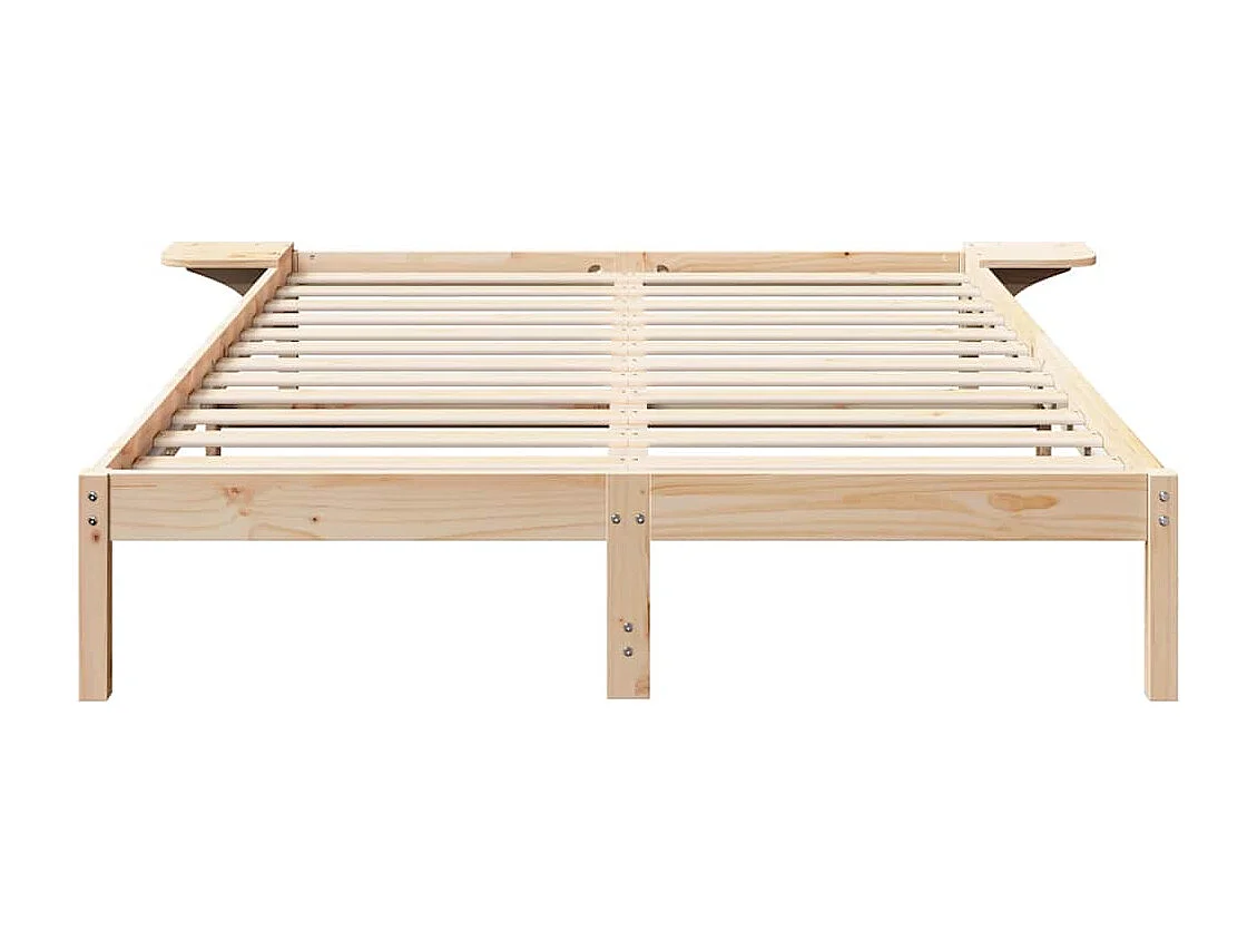 Cadre de lit avec tables de chevet Marron 150 x 200 cm Marron