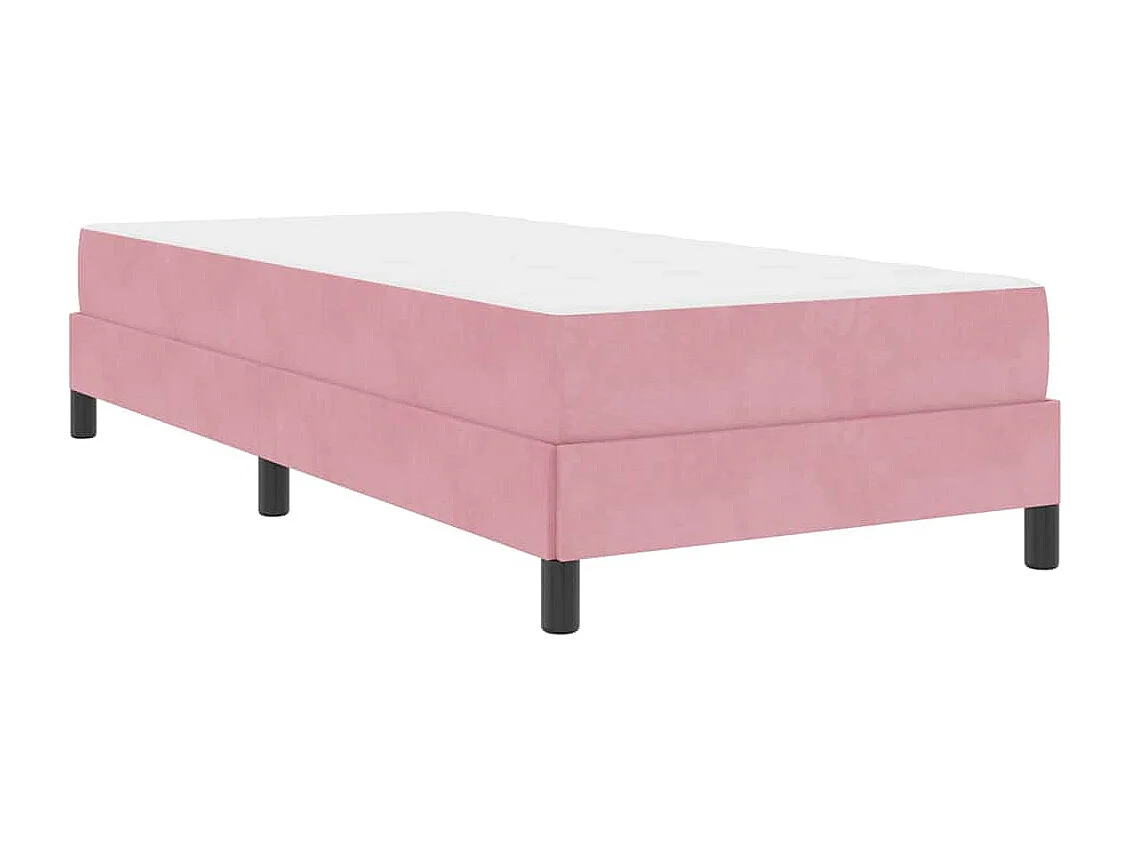 Lit boxspring avec matelas Rose 90 x 200 cm Velours