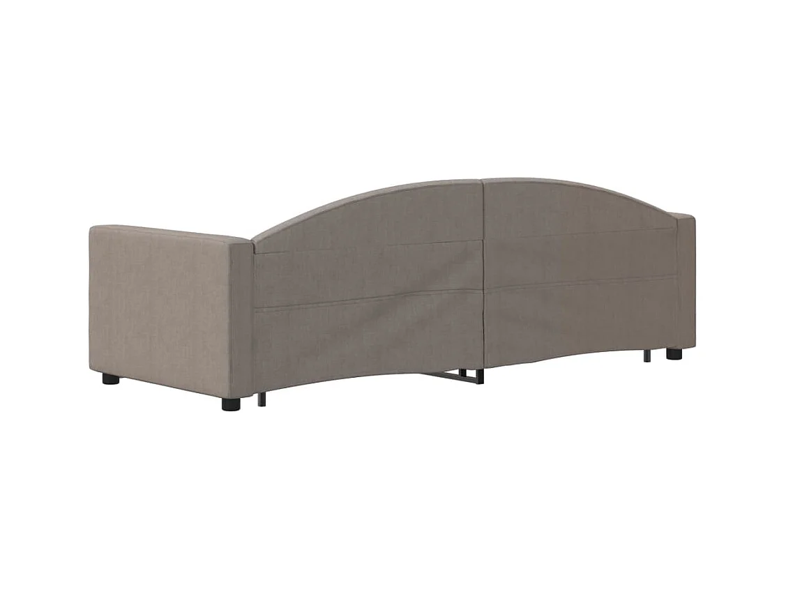 Dagbed met onderschuifbed en lades zonder matras taupe 80x200cm