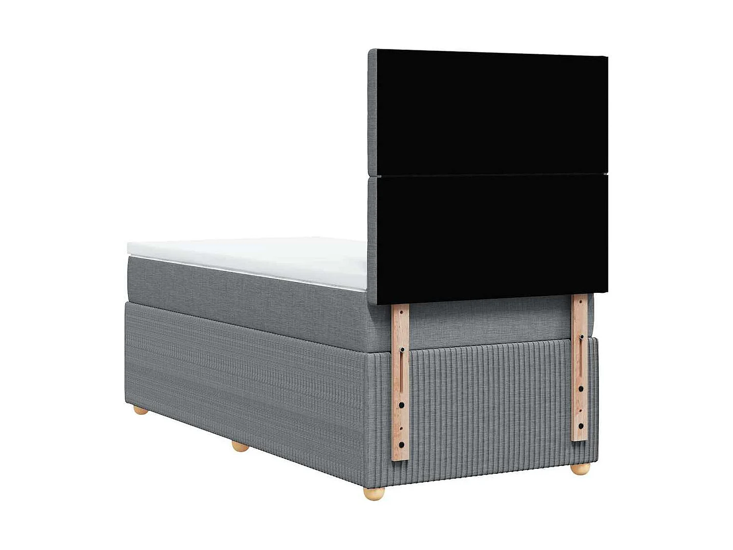 Lattenbodem met matras Lichtgrijs 100x200cm Stof