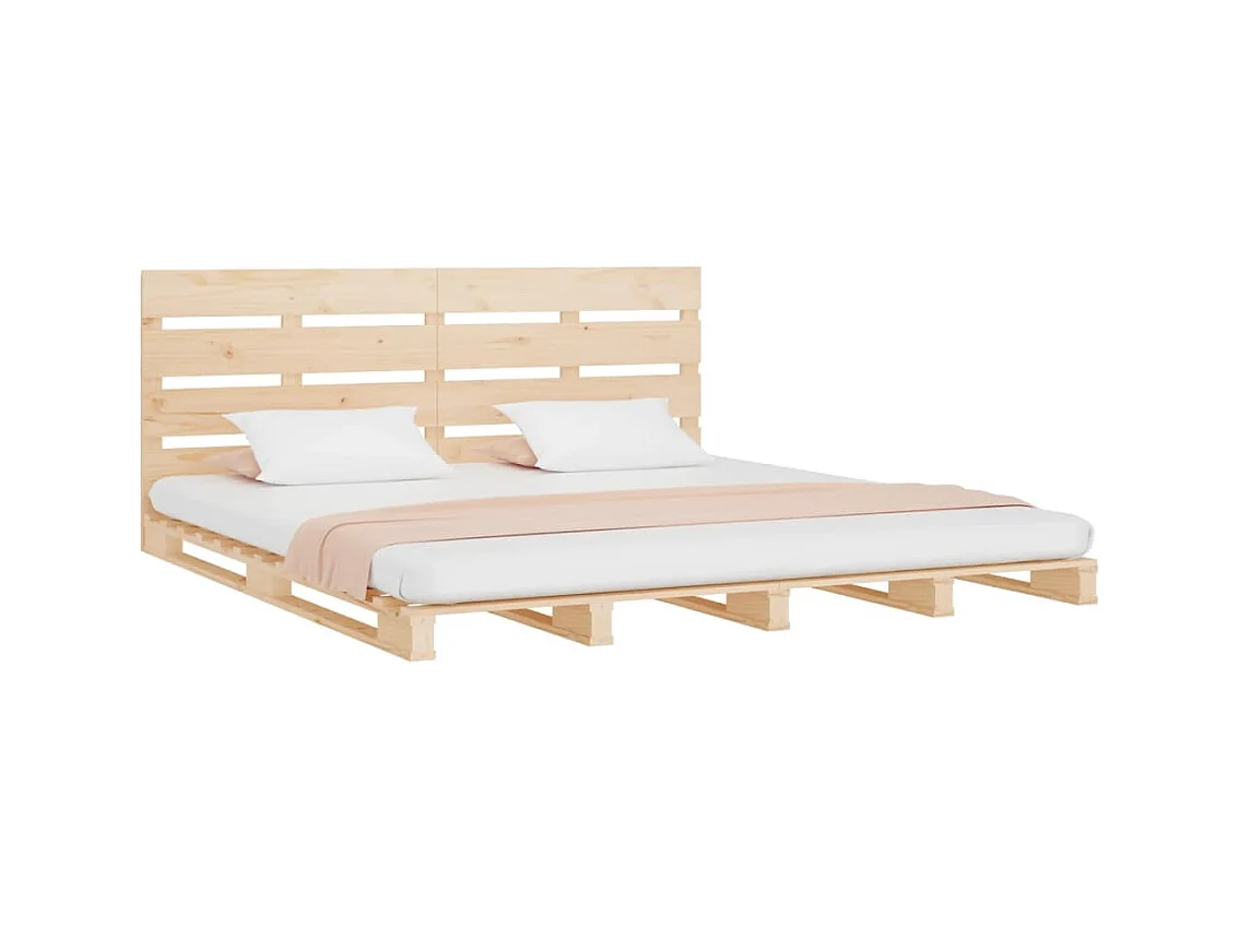 Estructura de cama sin colchón 135x190 cm madera maciza de pino
