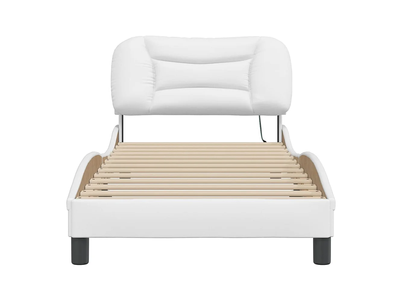 Struttura letto con LED senza materasso bianco 90x190 cm