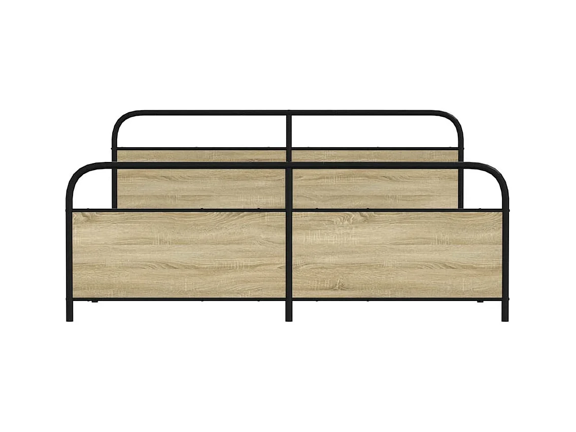 Metalen bedframe zonder matras Sonoma eiken 180x200 cm
