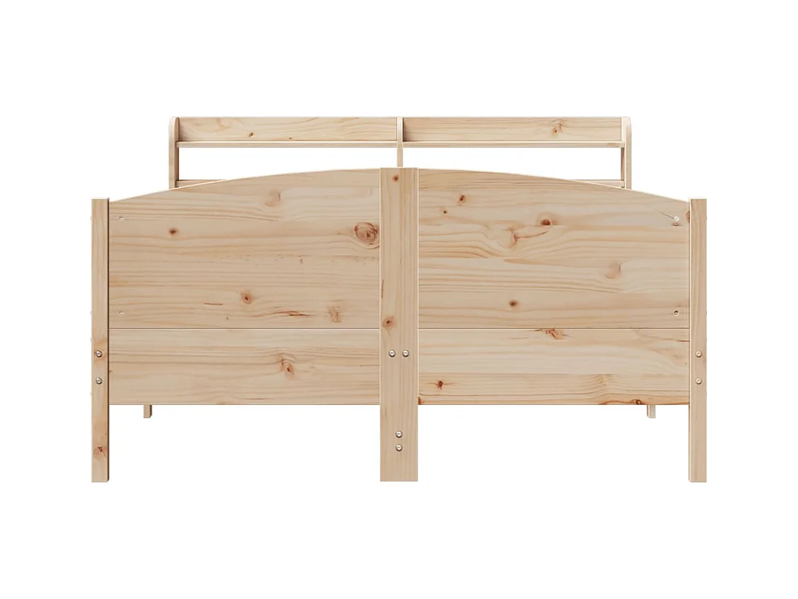 Estructura de cama sin colchón 135x190 cm madera maciza de pino