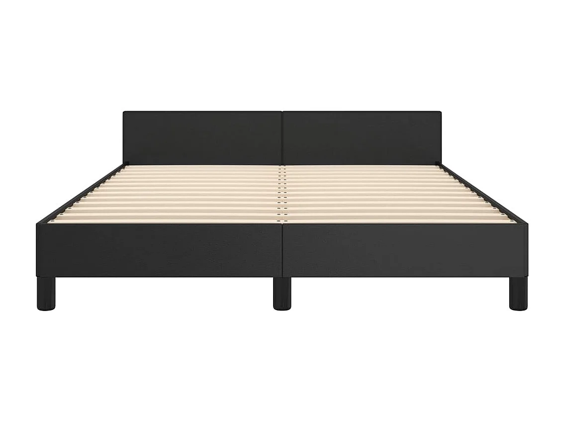 Bedframe zonder matras zwart 140x190 cm kunstleer