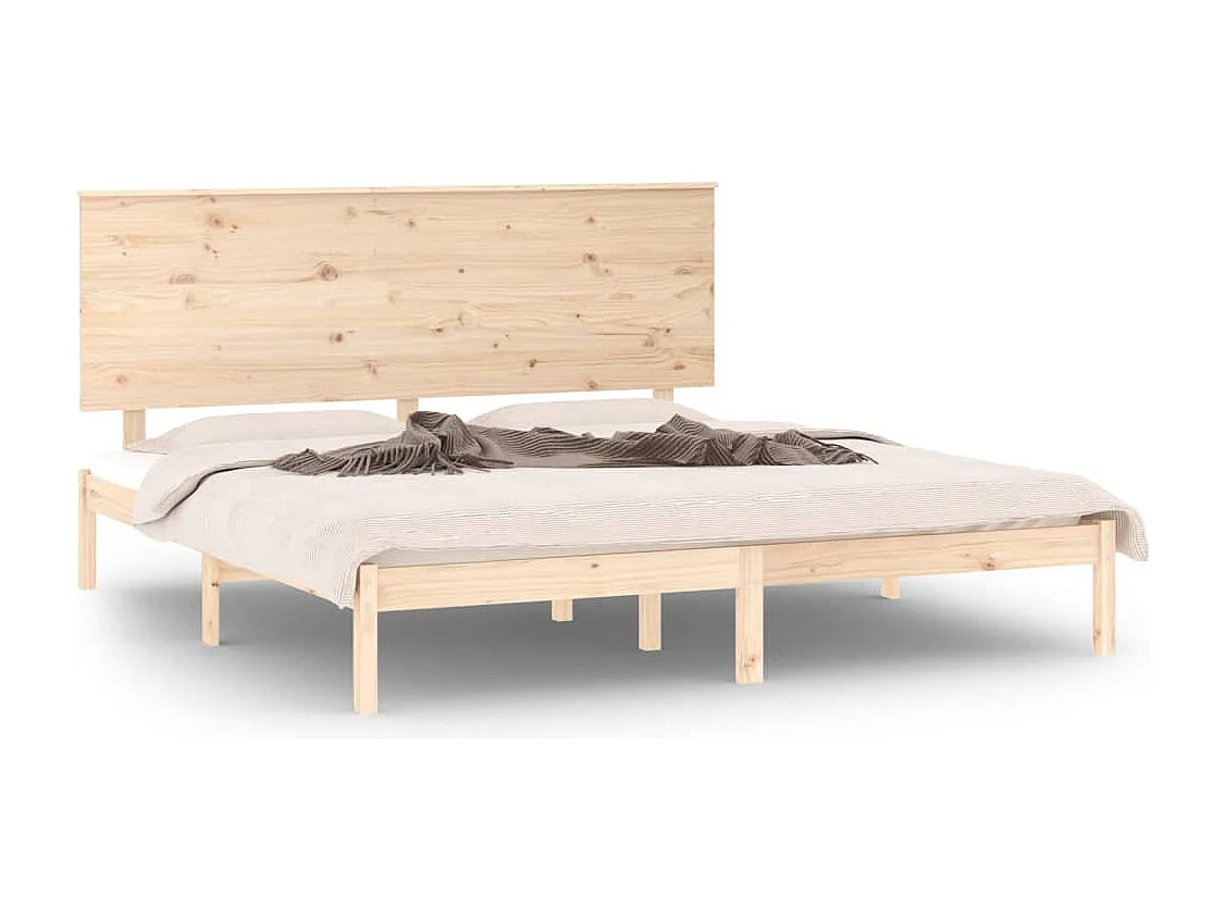 Estructura de cama sin colchón 160x200 cm madera maciza de pino