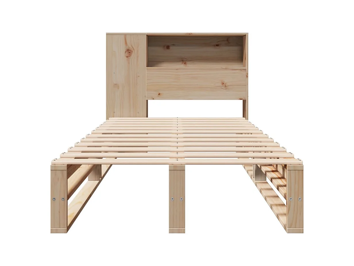 Cama biblioteca sin colchón 100x200 cm madera maciza