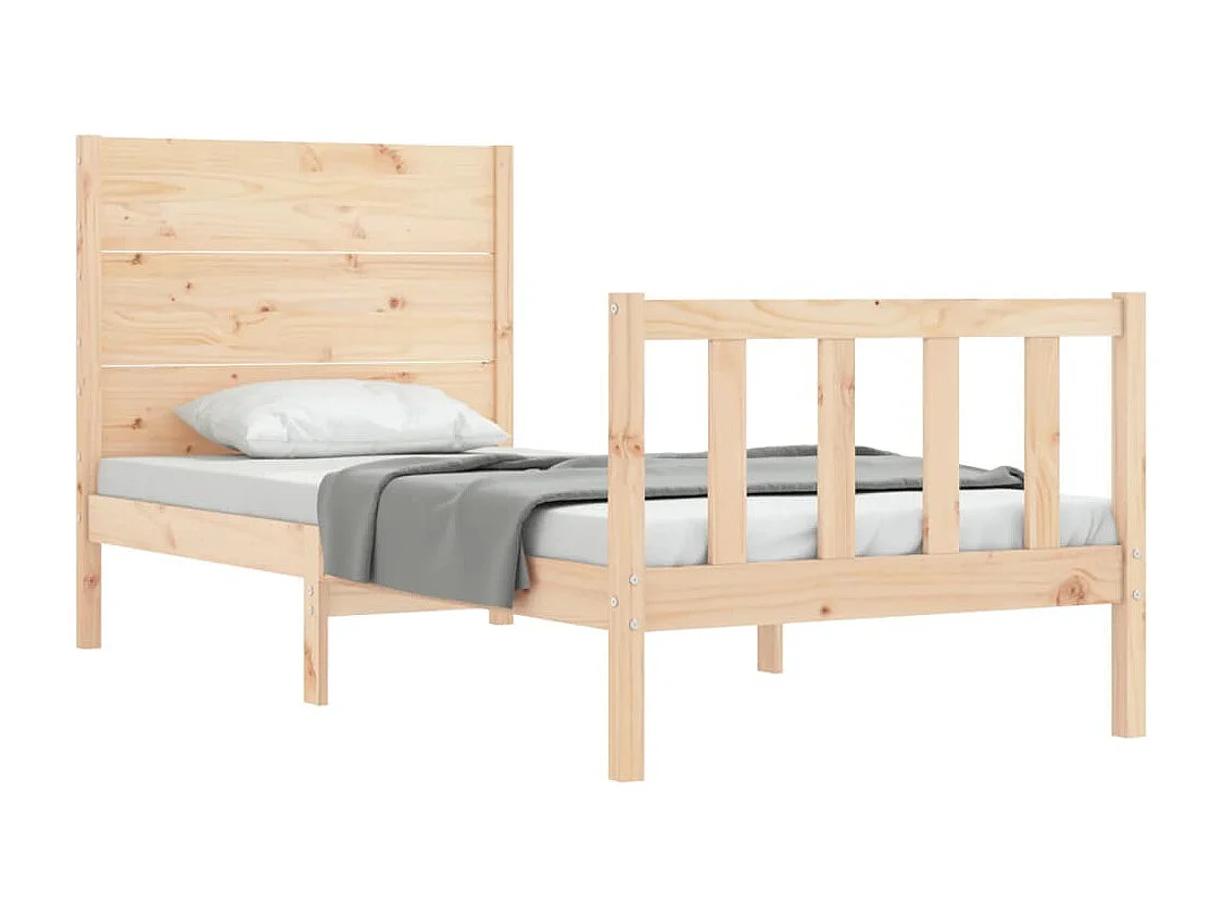 Cadre de lit sans matelas 100x200 cm bois massif de pin