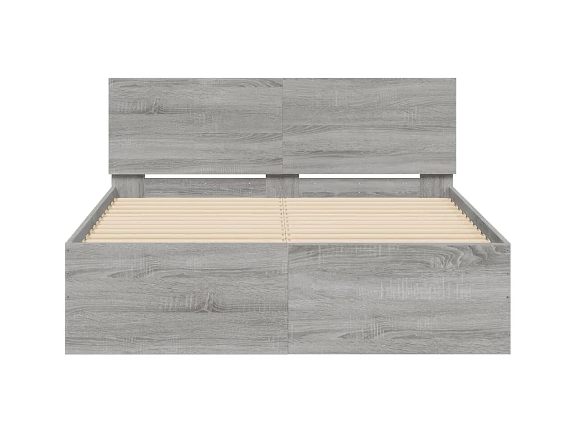 Estructura de cama sin colchón Sonoma gris 120x200 cm