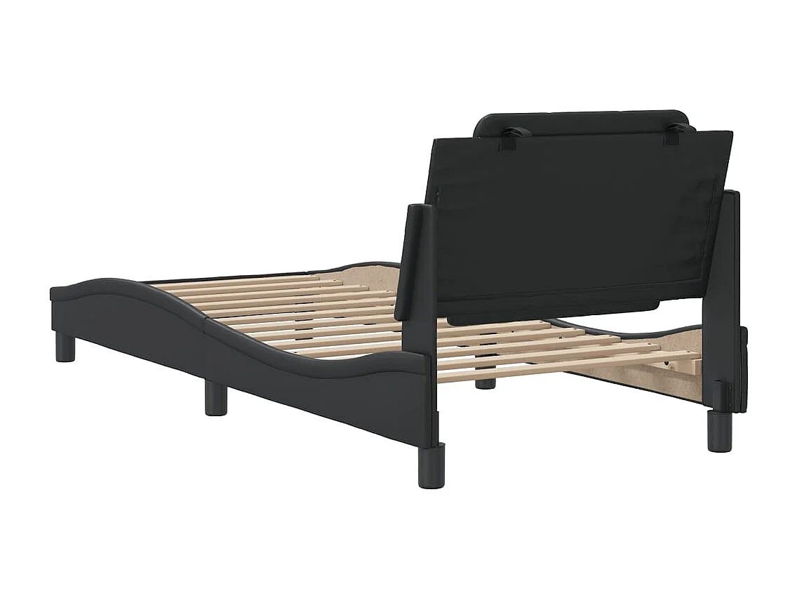 Bedframe zonder matras zwart 80x200 cm kunstleer