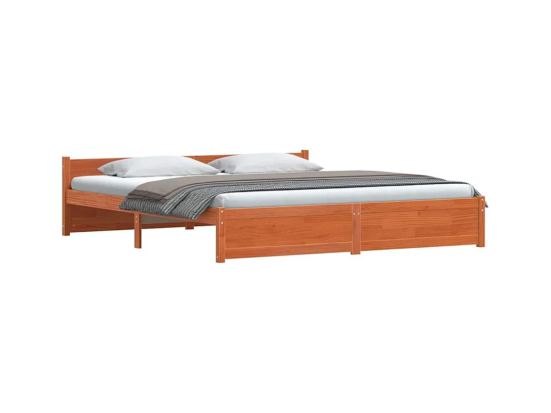 Bedframe Bruine was 180 x 200 cm Massief grenenhout