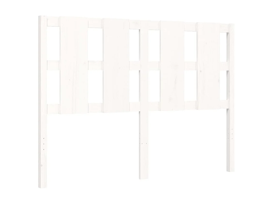 Estructura de cama sin colchón blanca 140x200 cm madera maciza