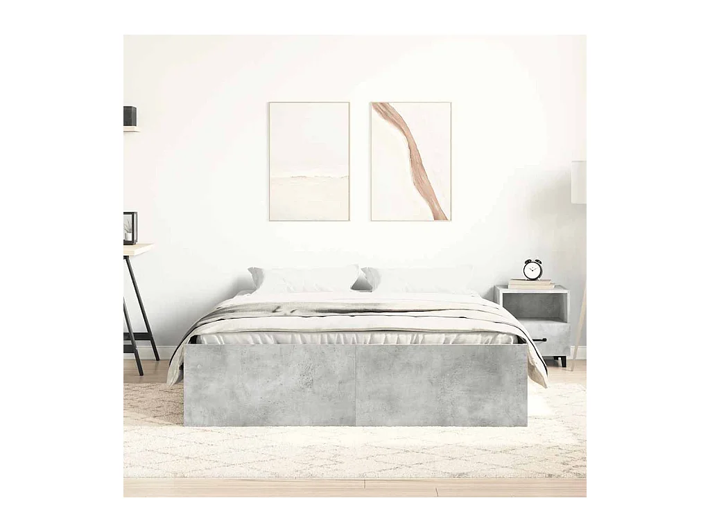 Bedframe zonder matras grijs beton 120x200 cm