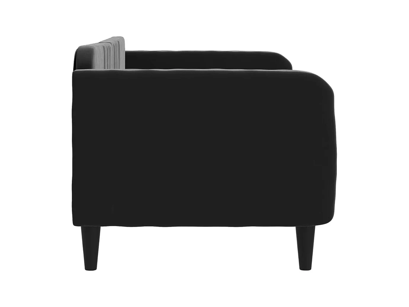 Lit de repos sans matelas noir 80x200 cm velours