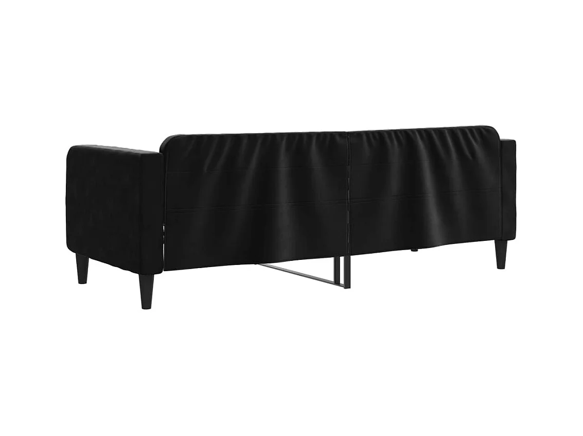 Lit de repos sans matelas noir 80x200 cm velours