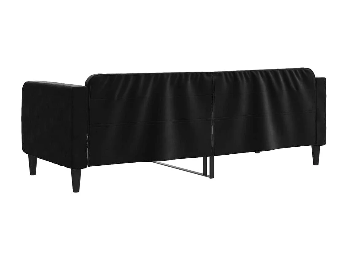 Dagbed zonder matras zwart 80x200 cm fluweel