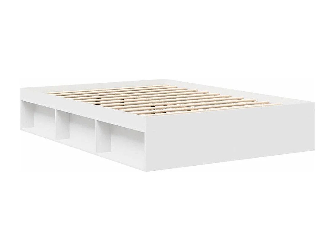 Cadre de lit sans matelas blanc 120x190 cm