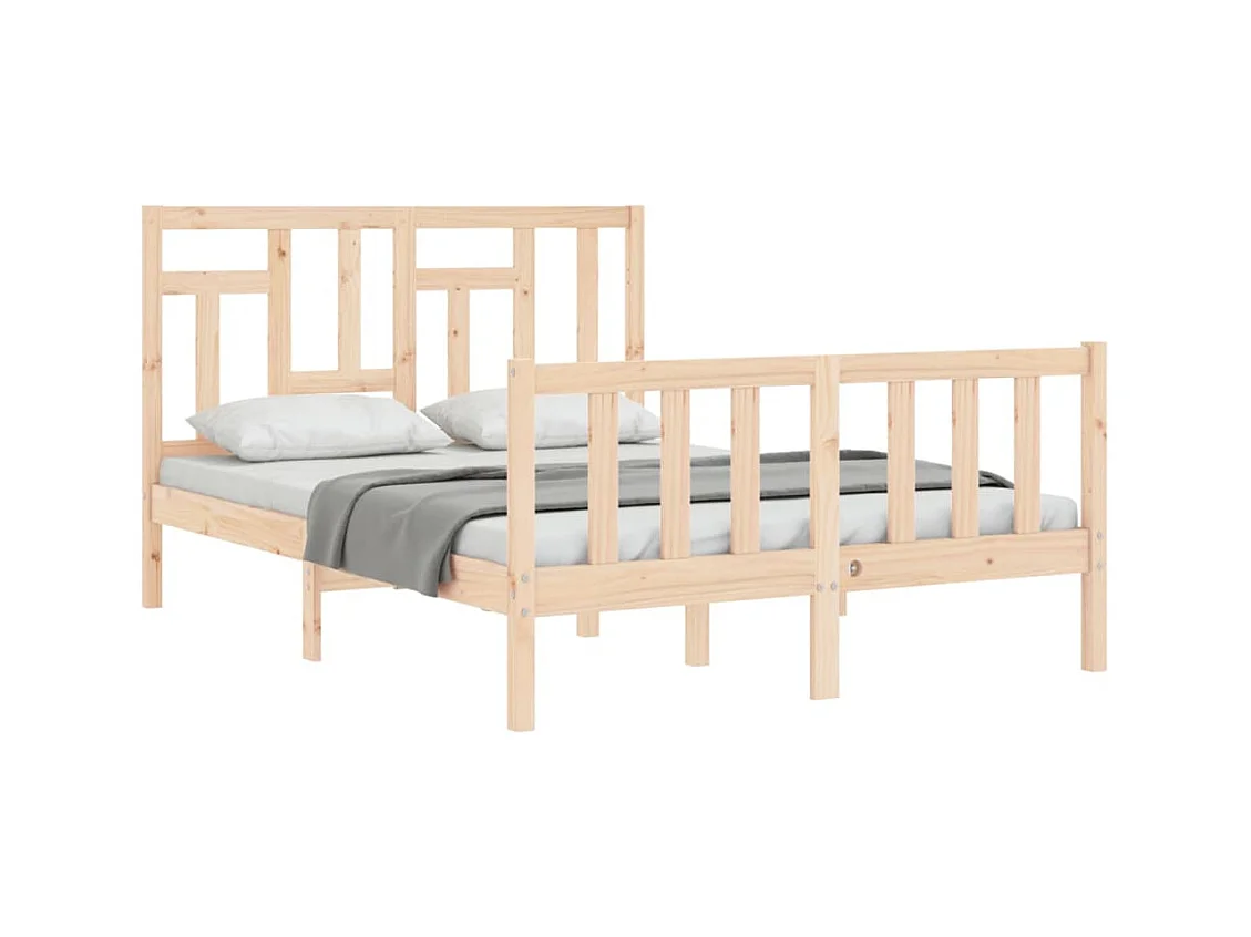 Cadre de lit sans matelas 140x190 cm bois de pin massif