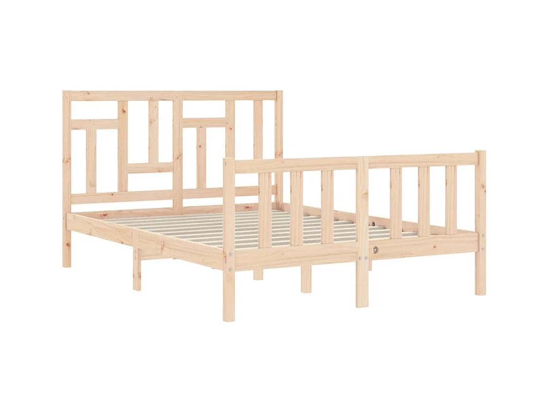 Cadre de lit sans matelas 140x190 cm bois de pin massif