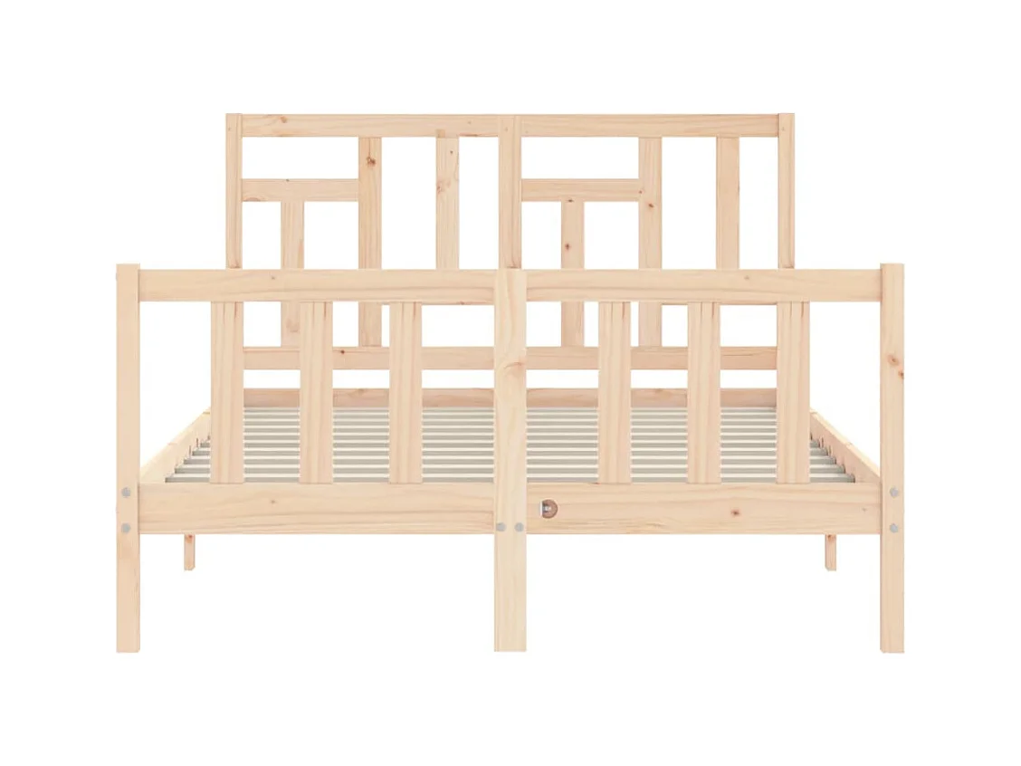 Cadre de lit sans matelas 140x190 cm bois de pin massif