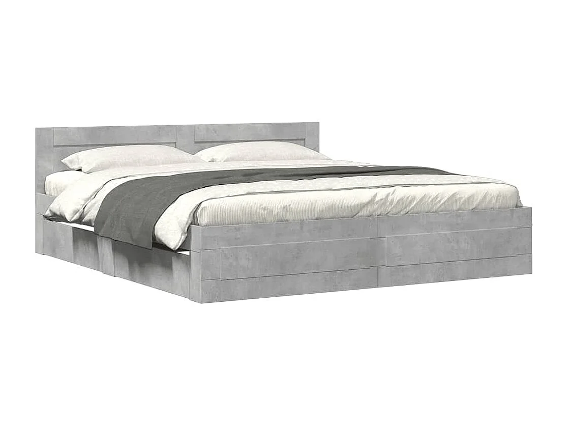 Testiera letto senza materasso grigio cemento 200x200 cm