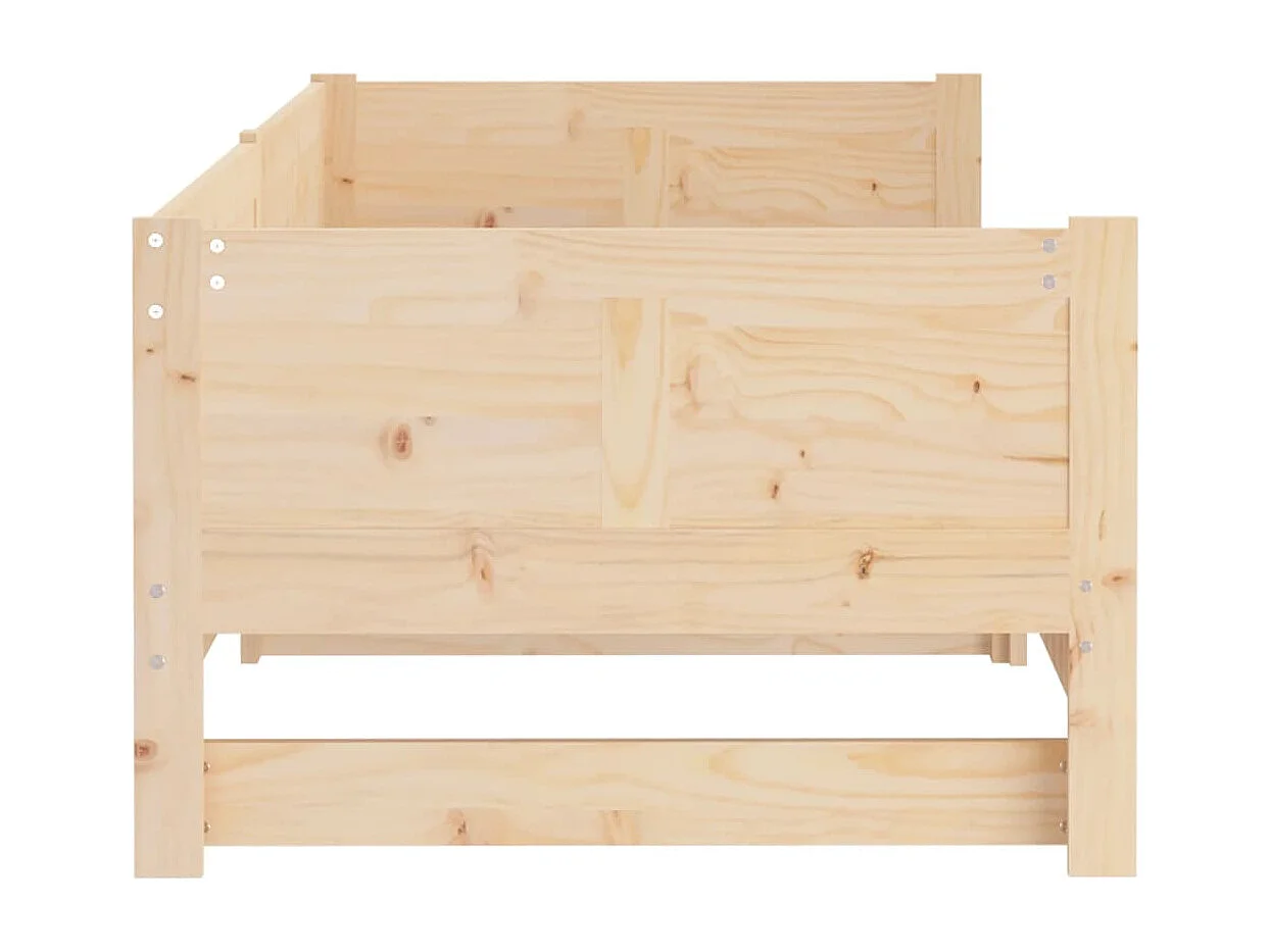 Lit coulissant sans matelas bois de pin massif 2x(90x190) cm