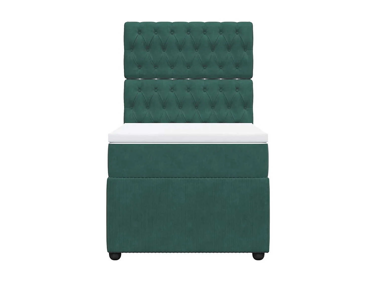 Rete a doghe con materasso Verde scuro 90x200 cm