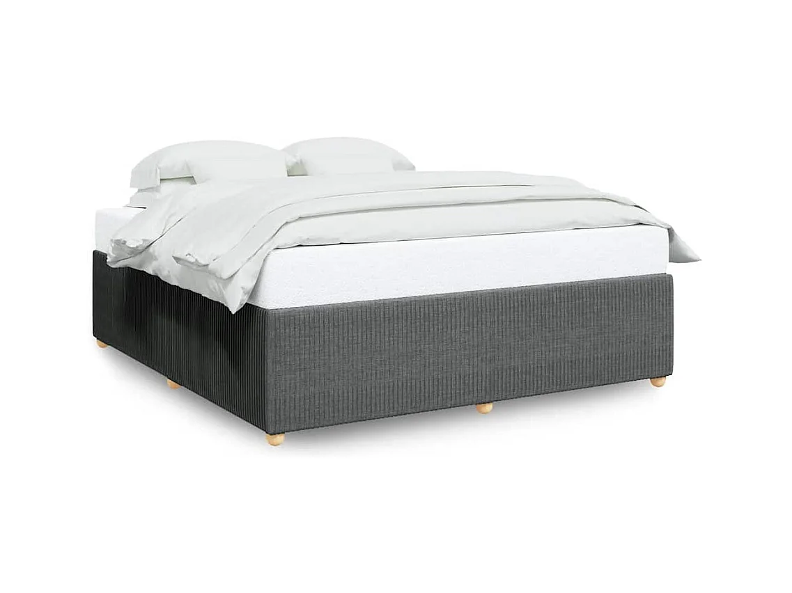 Bedframe zonder matras donkergrijs 180x200 cm stof
