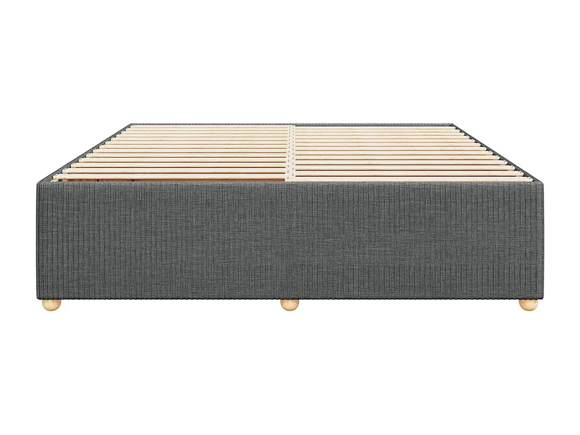 Estructura de cama sin colchón de tela gris oscuro 180x200 cm