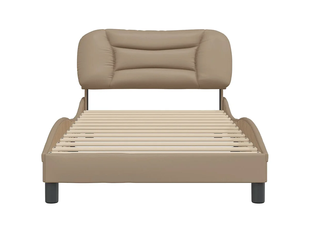 Struttura letto senza materasso cappuccino 100x200 cm similpelle