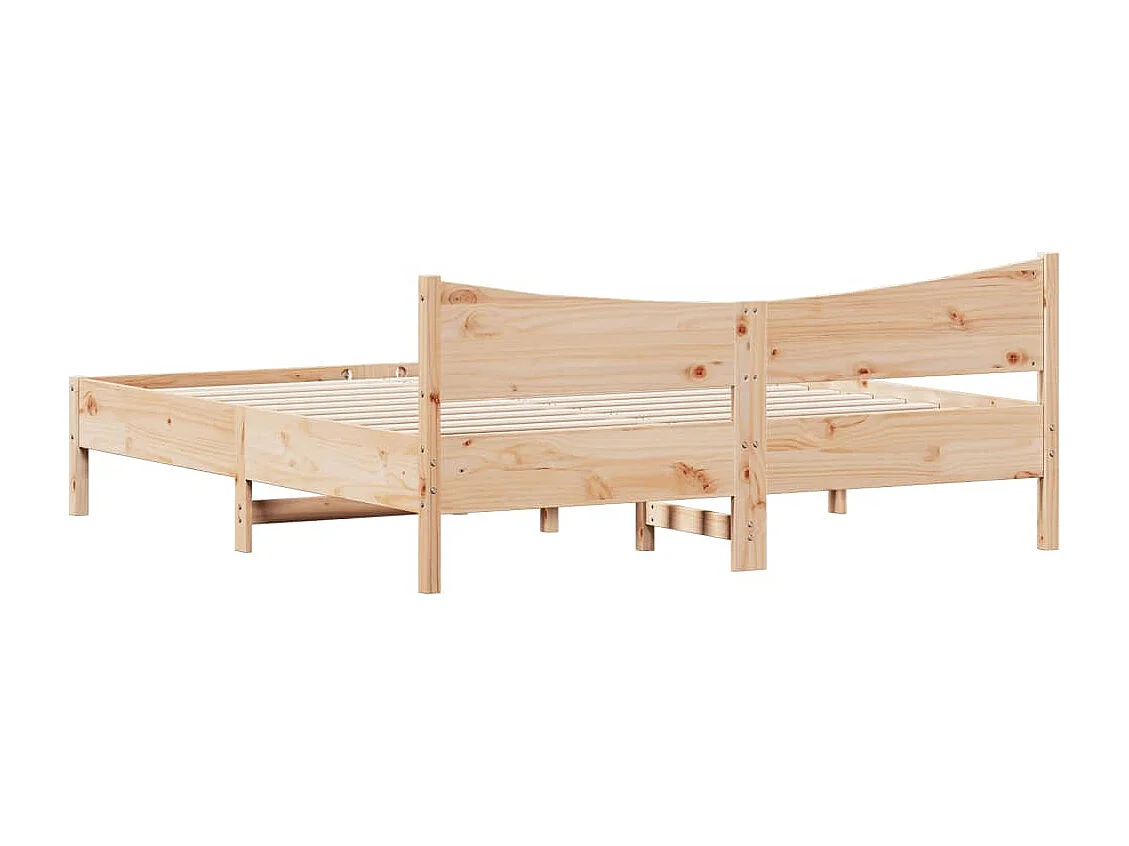 Estructura de cama sin colchón 180x200 cm madera maciza de pino